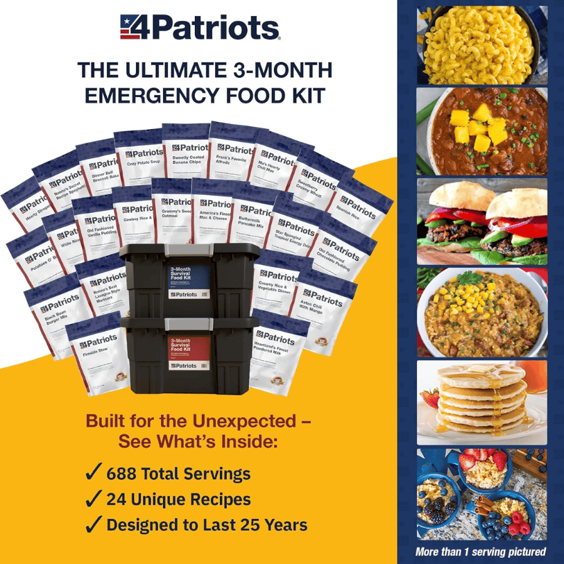 4Patriots - 3 Month Survival Food Kit